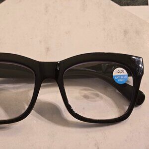 Black Rim Professional Reading Glasses 2,0 Brand New
